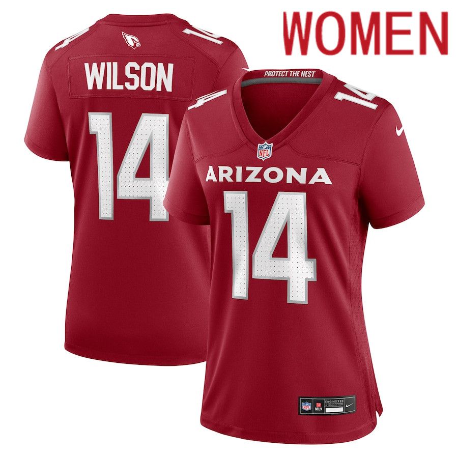 Women Arizona Cardinals #14 Michael Wilson Nike Cardinal Team Game NFL Jersey